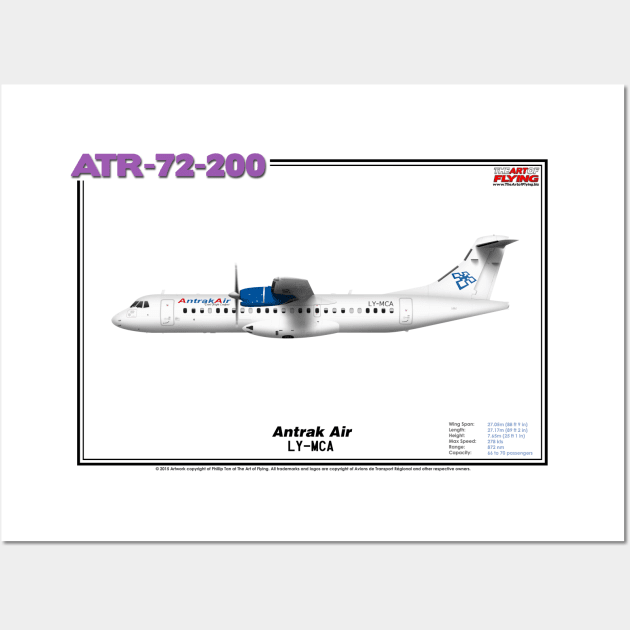 Avions de Transport Régional 72-200 - Antrak Air (Art Print) Wall Art by TheArtofFlying